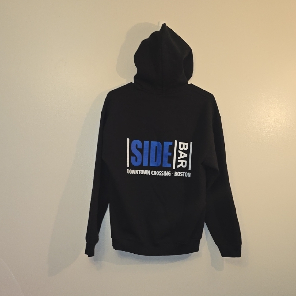 Lions Side Bar Downtown Boston Mass Black Hoodie - Picture 3 of 4